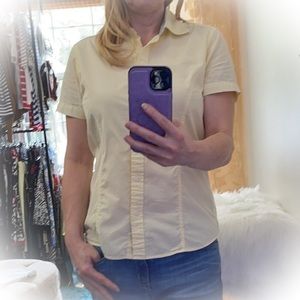 🛍Pale Yellow 100% cotton Tommy Hilfiger Shirt💕